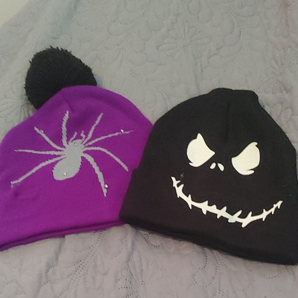 👌Free Add On Purple Spider and Black Skull Beanies